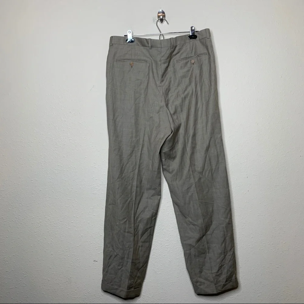 Chiavari Beige Wool Dress Trouser Pants